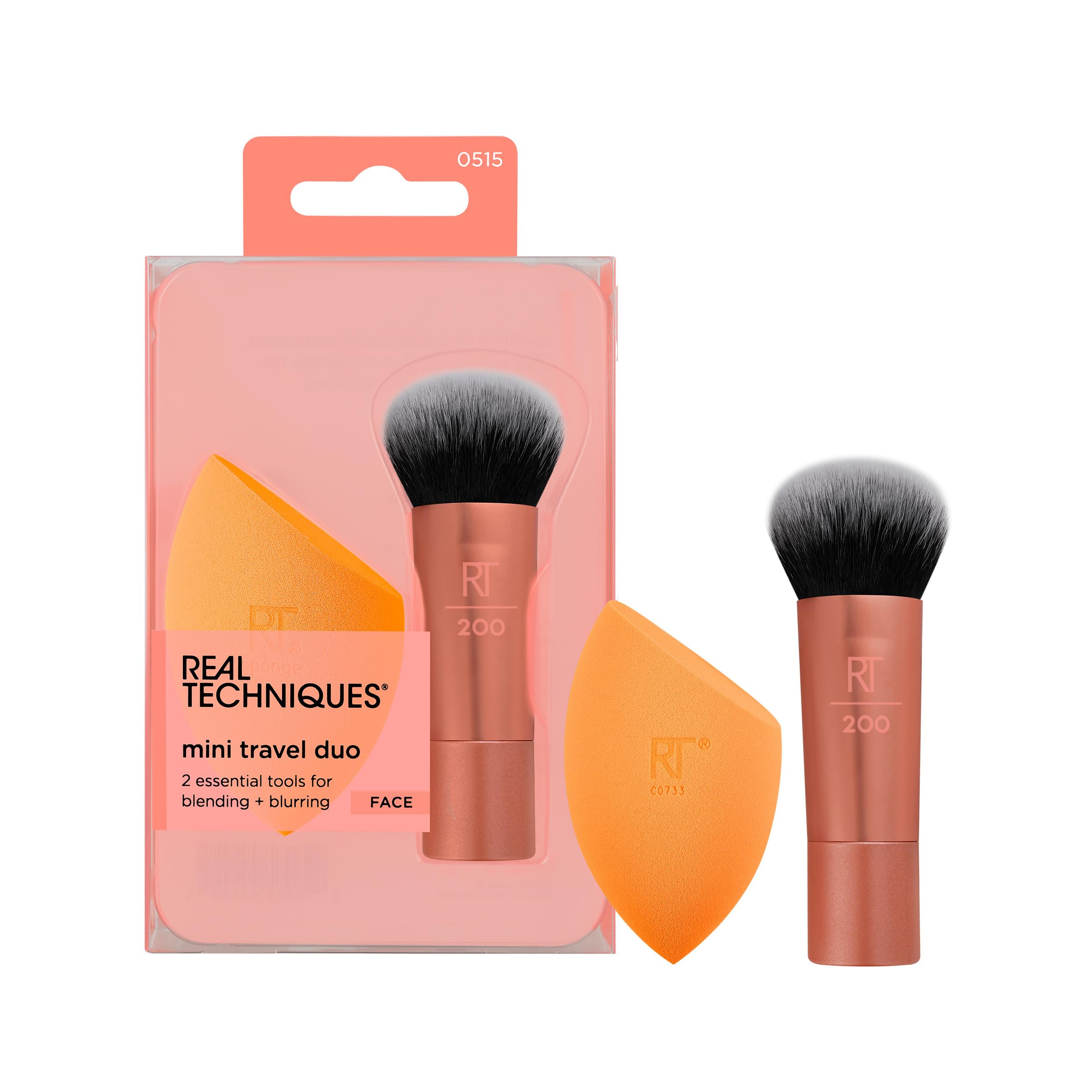 Amazon.com: Real Techniques Mini Travel Duo, Makeup Brush Set For